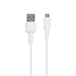 Кабель USB Borofone BX30 Silicone USB - Micro USB Белый