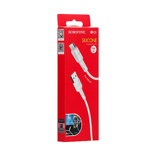 Кабель USB Borofone BX30 Silicone USB - Micro USB Белый
