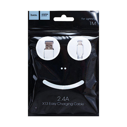 Кабель USB Hoco X13 USB - Lightning Белый