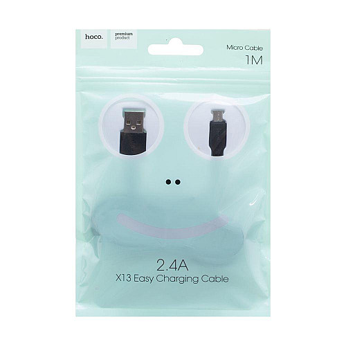 Кабель USB Hoco X13 USB - Micro USB Черный
