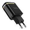 Мережевий адаптер Hoco C39A 2USB з дисплеєм Black