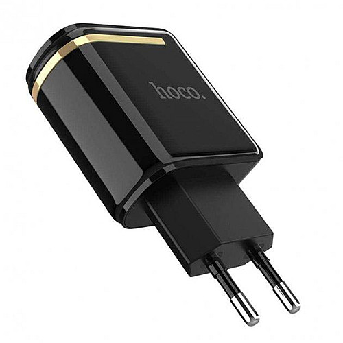 Мережевий адаптер Hoco C39A 2USB з дисплеєм Black