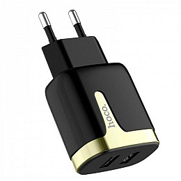 Сетевое зарядное устройство Hoco C64A 2.1A 2USB black