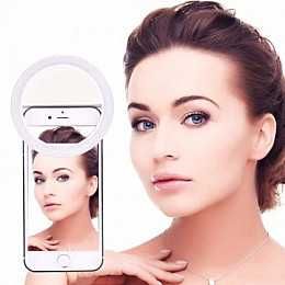 Кільце для селфі з підсвіткою Selfie Ring White (my004-hbr)