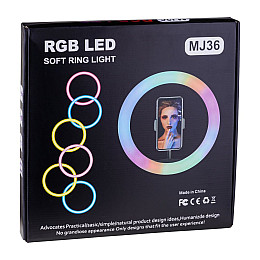 Кільцева лампа RGB MJ36 36cm Чорний