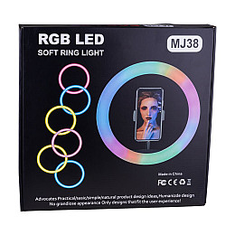 Кільцева лампа RGB MJ38 38cm Чорний