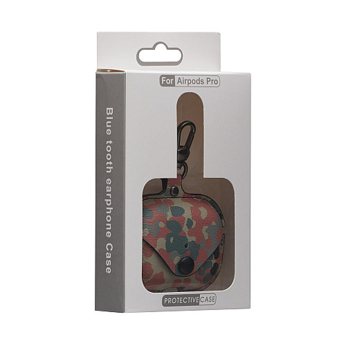 Футляр для наушников Airpods Pro Camouflage Leather Зеленый
