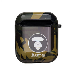 Футляр для Наушников Airpods Glossy Brand Aape green