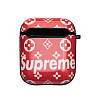 Футляр для Наушников Airpods Glossy Brand Supreme red
