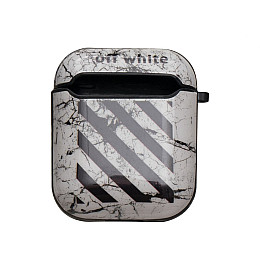 Футляр для Наушников Airpods Glossy Brand Ofwhite white