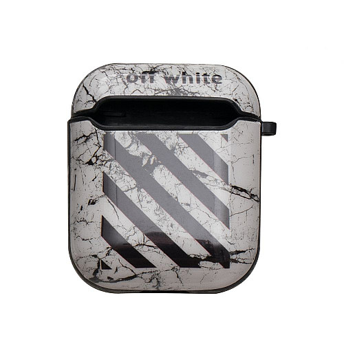 Футляр для Наушников Airpods Glossy Brand Ofwhite white