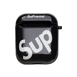 Футляр для Наушников Airpods Glossy Brand Sup black