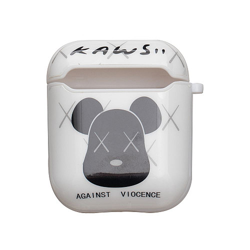 Футляр для Наушников Airpods Glossy Brand Kaws white