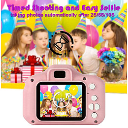Детская цифровая фотокамера VigohA c 2.0 дисплеем и с функцией видео Розовый