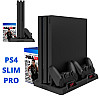 Зарядна док-станція для PS Playstation 4/PS4 SLIM/PRO для 2-х геймпадів та 16 дисків XPRO PSCharger Dobe