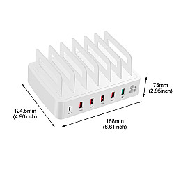 Мультизарядна док-станція з органайзером Digital Lion MCS-866T, 40W, на 6 USB портів