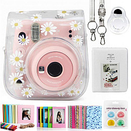 Комплект Аксессуаров 8 в 1 для Камеры Моментальной Печати Fujifilm Instax Mini 11 Caiul Ромашки (РН446)