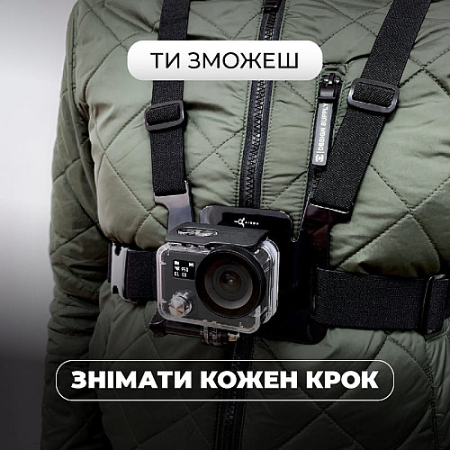 Экшн-камера с аксессуарами AIRON ProCam 8 30 в 1 Black