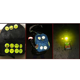 Светоотражающие наклейки Смайлики Feel Fit FGT-008 4 шт Желтый