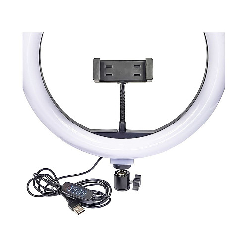 Кольцевая LED лампа UKC с держателем для телефона 12" 30 см