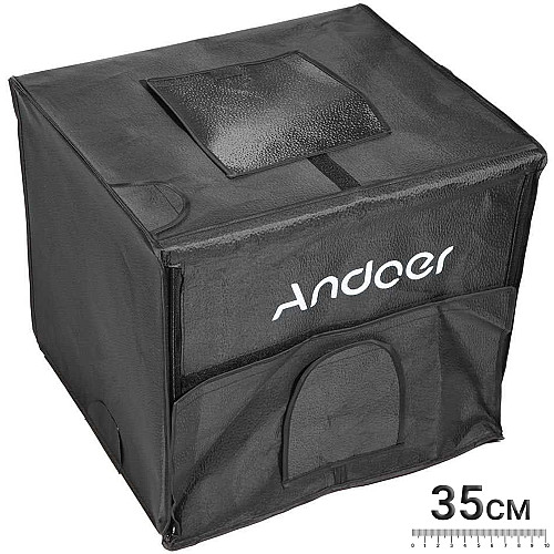Переносной фотобокс с LED подсветкой Andoer LB-01 35 см Black