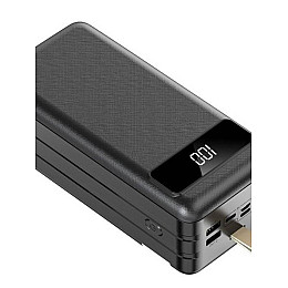 УМБ Hoco DB11 50000mAh 4хUSB /Type-C/Lightning 2.1A с фонариком black