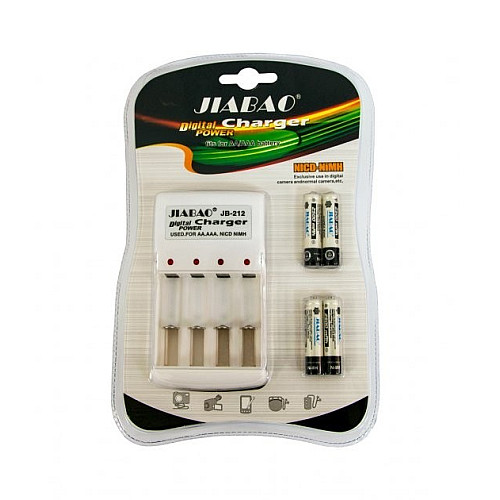 Комплект зарядное + батарейки АА JiaBao JB-212