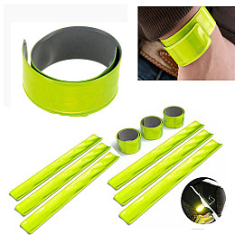 Светоотражающий браслет Feel Fit 5 шт 40 см Зелёный