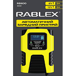 Автоматическое зарядное устройство для аккумуляторов Rablex RB-600 6V-12V 2Ah 30W
