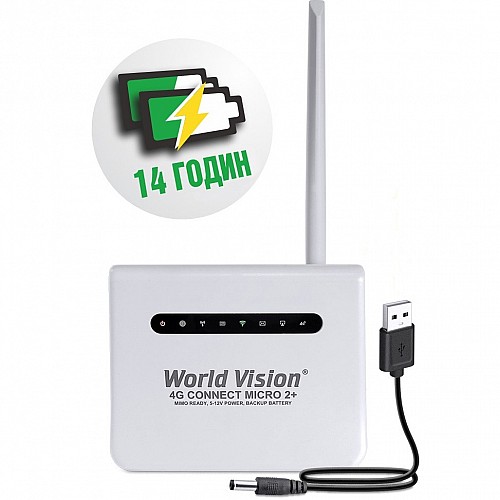 4G WiFi роутер із акумулятором World Vision 4G CONNECT MICRO 2+ Київстар Life Водафон