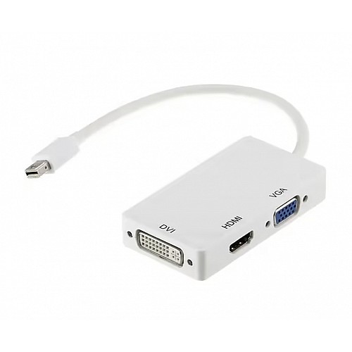 Конвертер переходник Mini DisplayPort на HDMI/DVI/VGA 34113