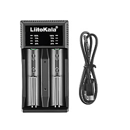 Зарядний пристрій LiitoKala Lii-c2 для Li-Ion, Ni-Mh/Ni-Cd (USB-C / 2A/ 2 канали)