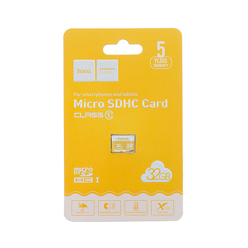 Карта пам'яті Hoco Micro SDHC 32gb 10 Class Жовтий