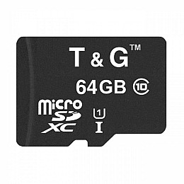 Карта пам'яті T&G Micro SDXC 64гб UHS-1 10 Class Чорний