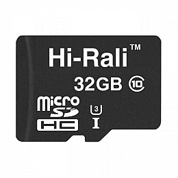 Карта пам'яті Hi-Rali Micro SDHC 32гб UHS-3 Клас 10 Чорний