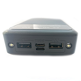 УМБ Power Bank 20000mAh повербанк с экраном и фонариком Black (11225-hbr)