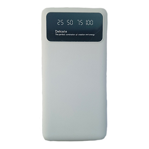 УМБ Power Bank 20000mAh повербанк с экраном и фонариком White (11226-hbr)