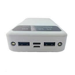 УМБ Power Bank 20000mAh повербанк с экраном и фонариком White (11226-hbr)