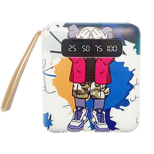 УМБ Power Bank 5000mAh повербанк с экраном и фонариком 4 в 1 Kaws (11224-hbr)