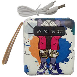 УМБ Power Bank 5000mAh повербанк с экраном и фонариком 4 в 1 Kaws (11224-hbr)