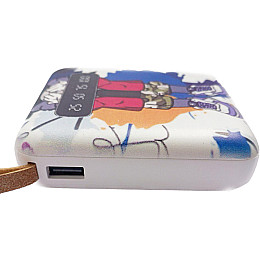 УМБ Power Bank 5000mAh повербанк с экраном и фонариком 4 в 1 Kaws (11224-hbr)