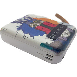 УМБ Power Bank 5000mAh повербанк с экраном и фонариком 4 в 1 Kaws (11224-hbr)