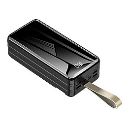 УМБ Power Bank Smart 60000mAh повербанк с экраном и фонариком Black (11233-hbr)