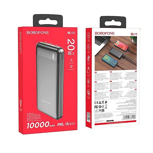 УМБ Borofone bJ19 Incredible 10000 mAh 22W Small body 3USB 3A