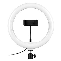Кольцевая Led лампа с деражателем для телефона UKC Fill Light 26cm QX-260 Черный