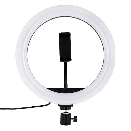 Кольорова кільцева RGB LED лампа MJ26 26см RJB Light 1 кріплення, роз'єм USB Чорна