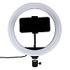 Кольорова кільцева RGB LED лампа MJ26 26см RJB Light 1 кріплення, роз'єм USB Чорна