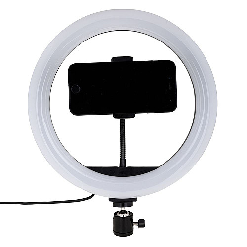 Кольорова кільцева RGB LED лампа MJ26 26см RJB Light 1 кріплення, роз'єм USB Чорна