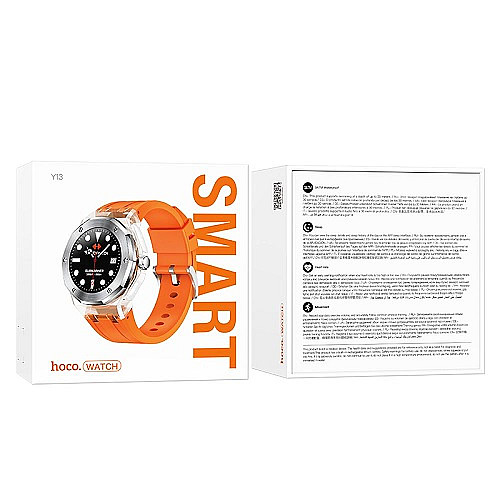 Смарт часы Smart Watch Hoco Y13 сенсорний экран Блютуз 5.0 магнитная зарядка емкостью 220mAh Orange