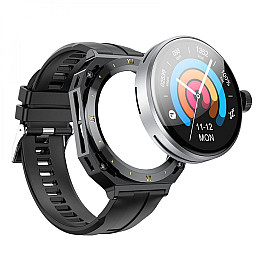 Смарт-часы Smart Watch Hoco Y14 Блютуз v5.0 емкостью 200mAh IP67/Android, iOS Black
